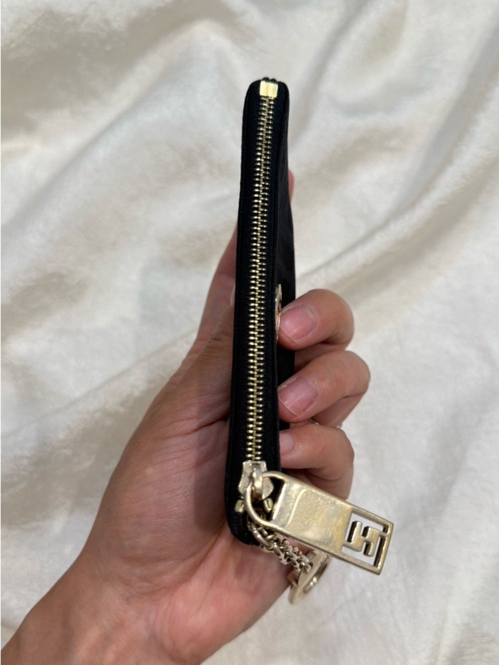 Authentic Fendi Zucca Canvas Key Coin Case Pouch Black - Picture 10 of 15